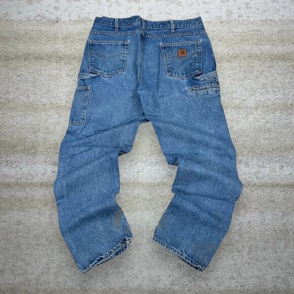 Carhartt Other - Vintage Y2K Carhartt Carpenter Jeans 38x34 Baggy Wide Leg Medium Wash Denim